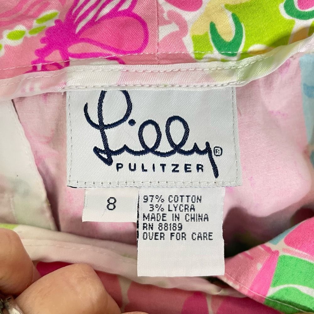 Lilly Pulitzer Patchwork Cropped Pants Size 8 - image 3